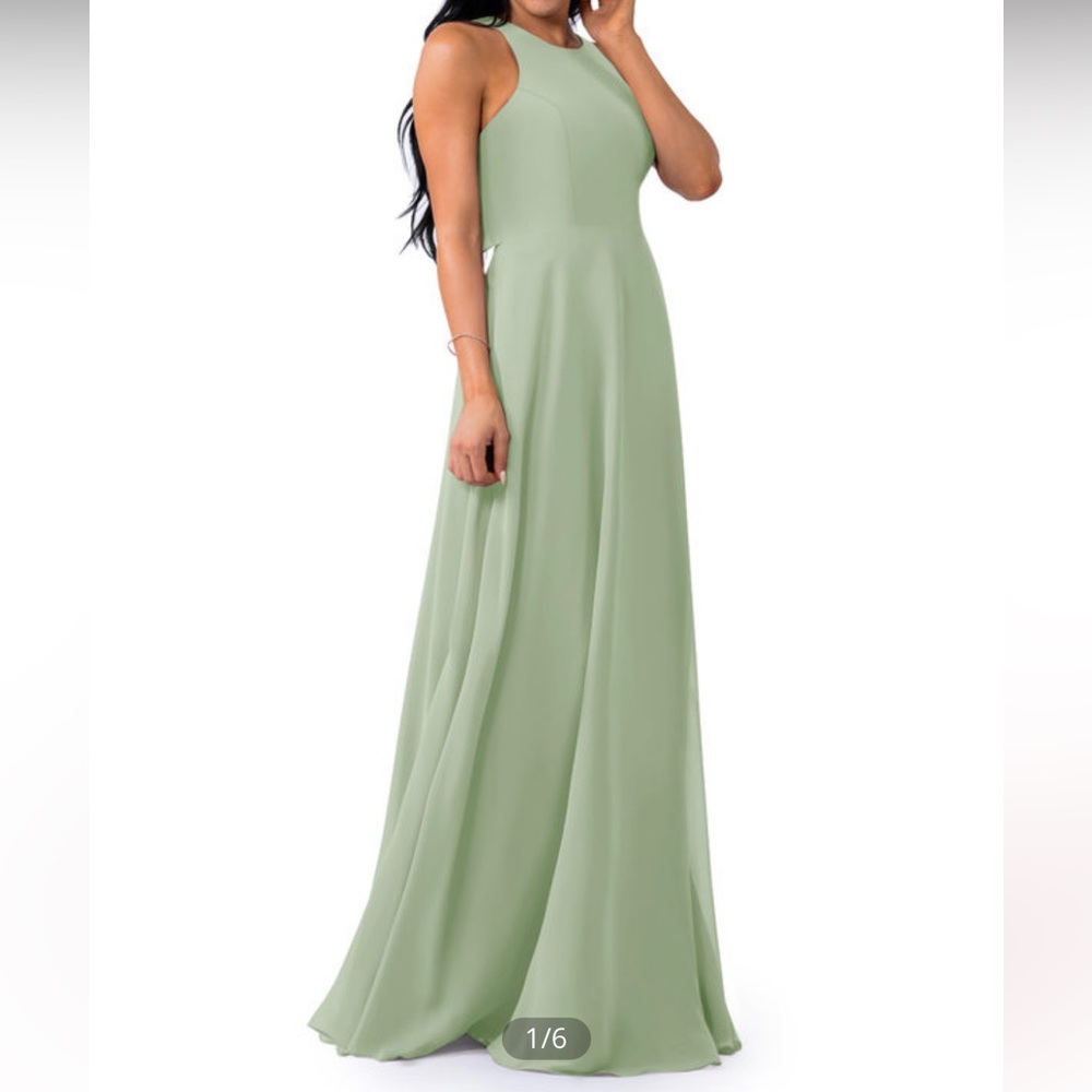 COPY - sage green bridesmaid dress. size 16.
